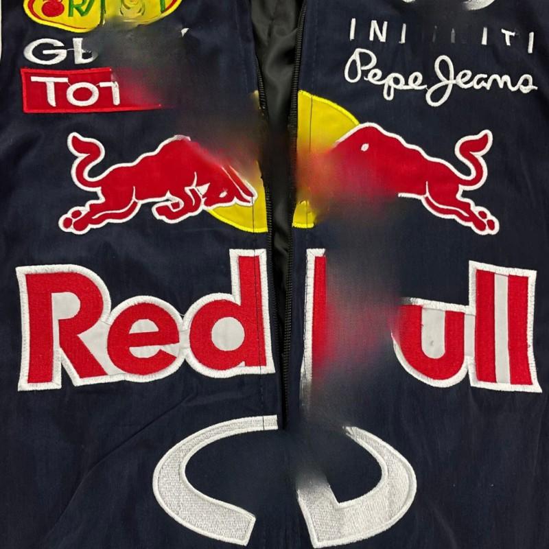 F1 Red Bull Racing Team Embroidered Cotton Padded Jacket Motorcycling Riding