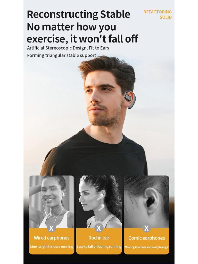 X30 OWS Wireless Air Conduction Bluetooth Earphones with Long Standby & ENC Noise Reduction