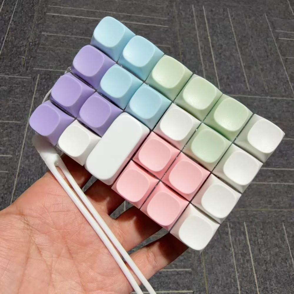 9-key 24-key Finger Button Toys Plastic Keycap Antistress Toys Keyboard Key Chain for Adults Kid