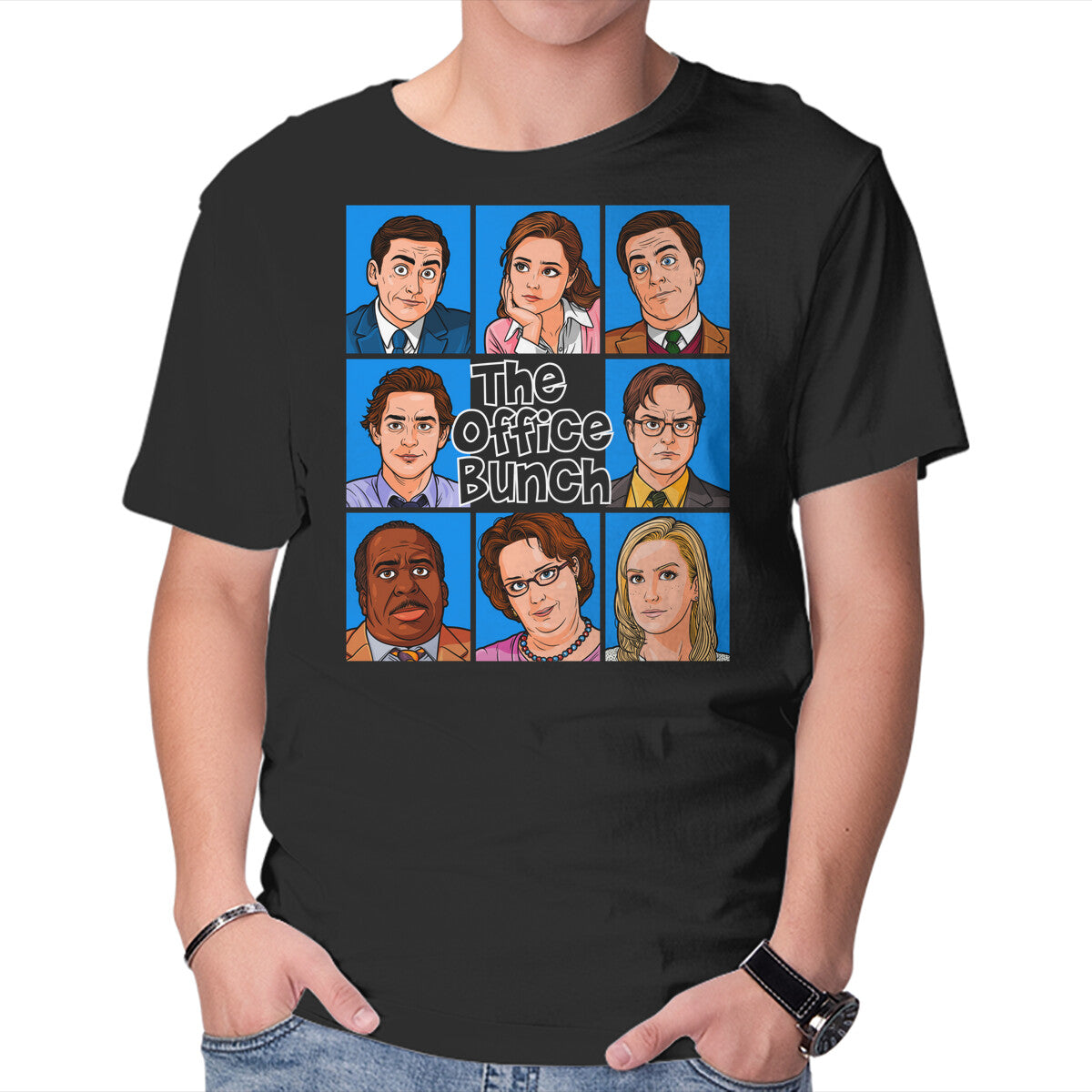 Unisex Crew Neck T-Shirt The Office Bunch Graphic Short Sleeve Casual Tee XXXXL