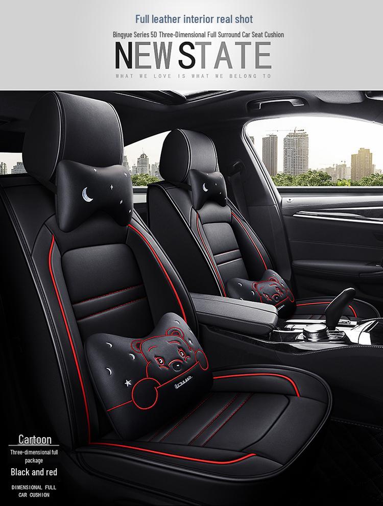 Compatible with 2013, 2015, 2016 Buick Excelle Leather Car Seat Cover, All-Season, Full Coverage