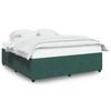 VidaXL Cadre de lit sans matelas vert foncé 200x200 cm velours 3285033