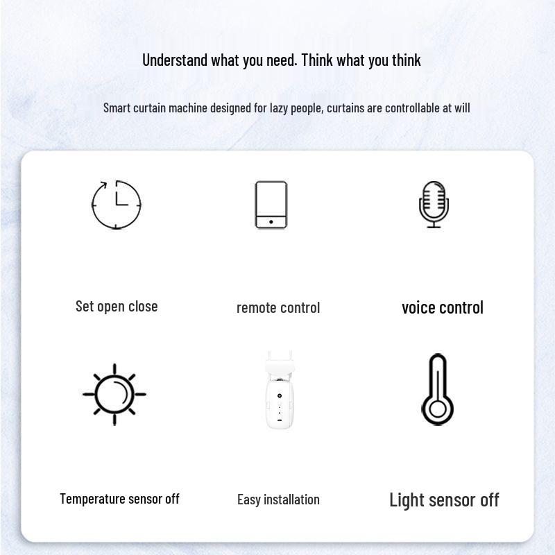 Graffiti Smart WiFi Curtain Controller with Voice and Remote Control - Free Track Installation Included
