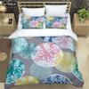 Abstract Floral Digital Printed Polyester Bedding set, Three Piece set, soft, atmospheric, comfortable, And Soft Couple Gift