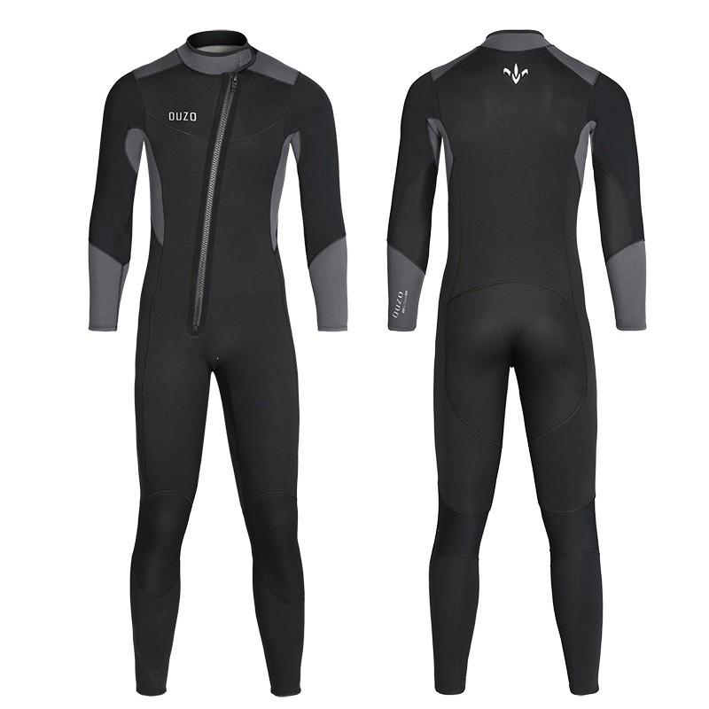 Mens 5mm/3mm Thickened Neoprene Wetsuit With Fleece Lining Cold Water Diving Surfing Swimming Winter Snorkeling