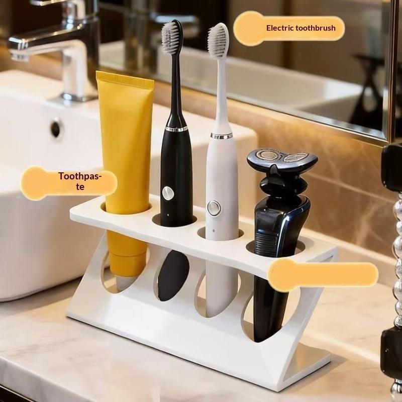 1Pcs Bathroom Tabletop Multifunctional Drain Rack Multipurpose Toothbrush Holder Vanity Desktop Toothbrush Base Support