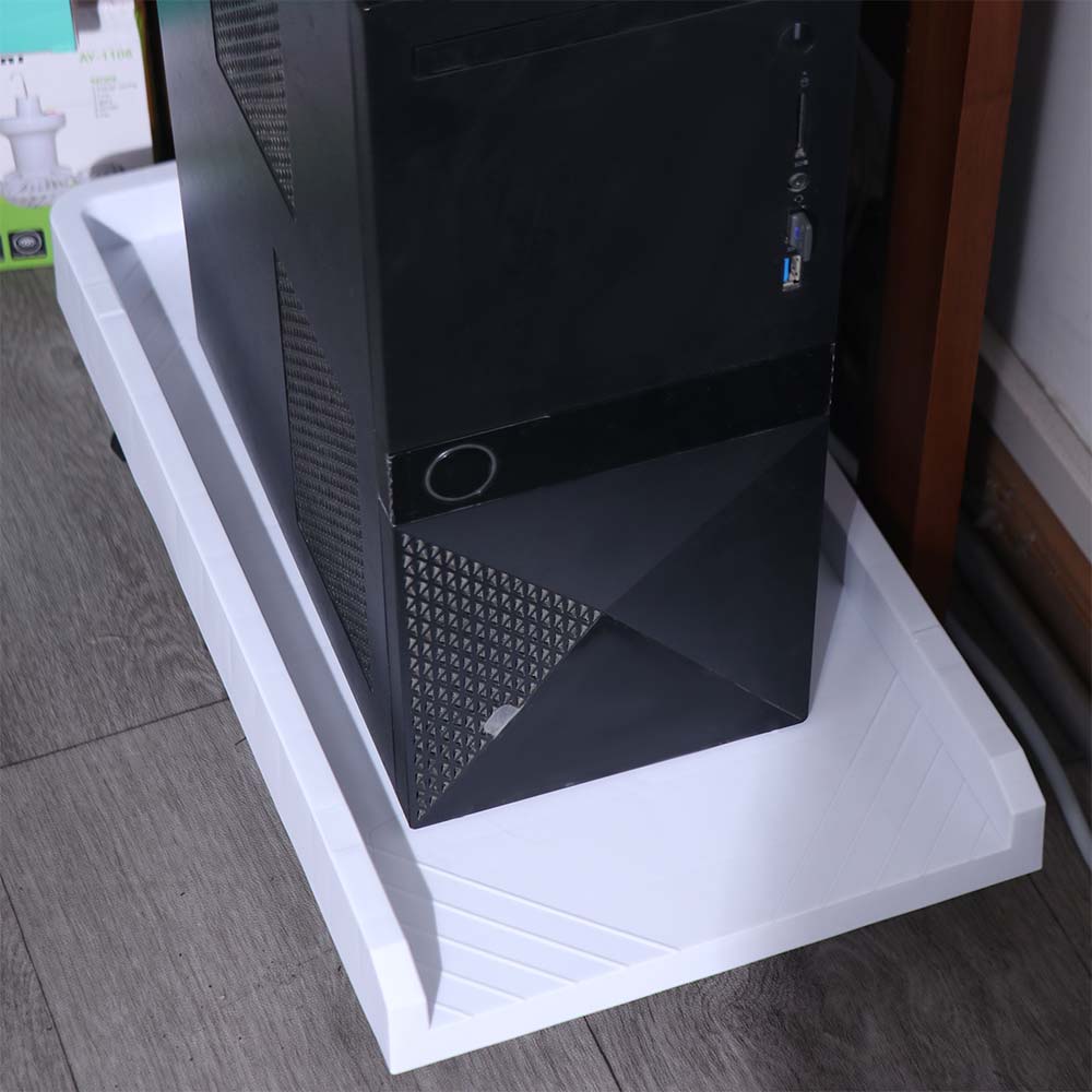 Plastic Mobile CPU Stand Black CPU Stand Universal Computer Tower Stand  Office