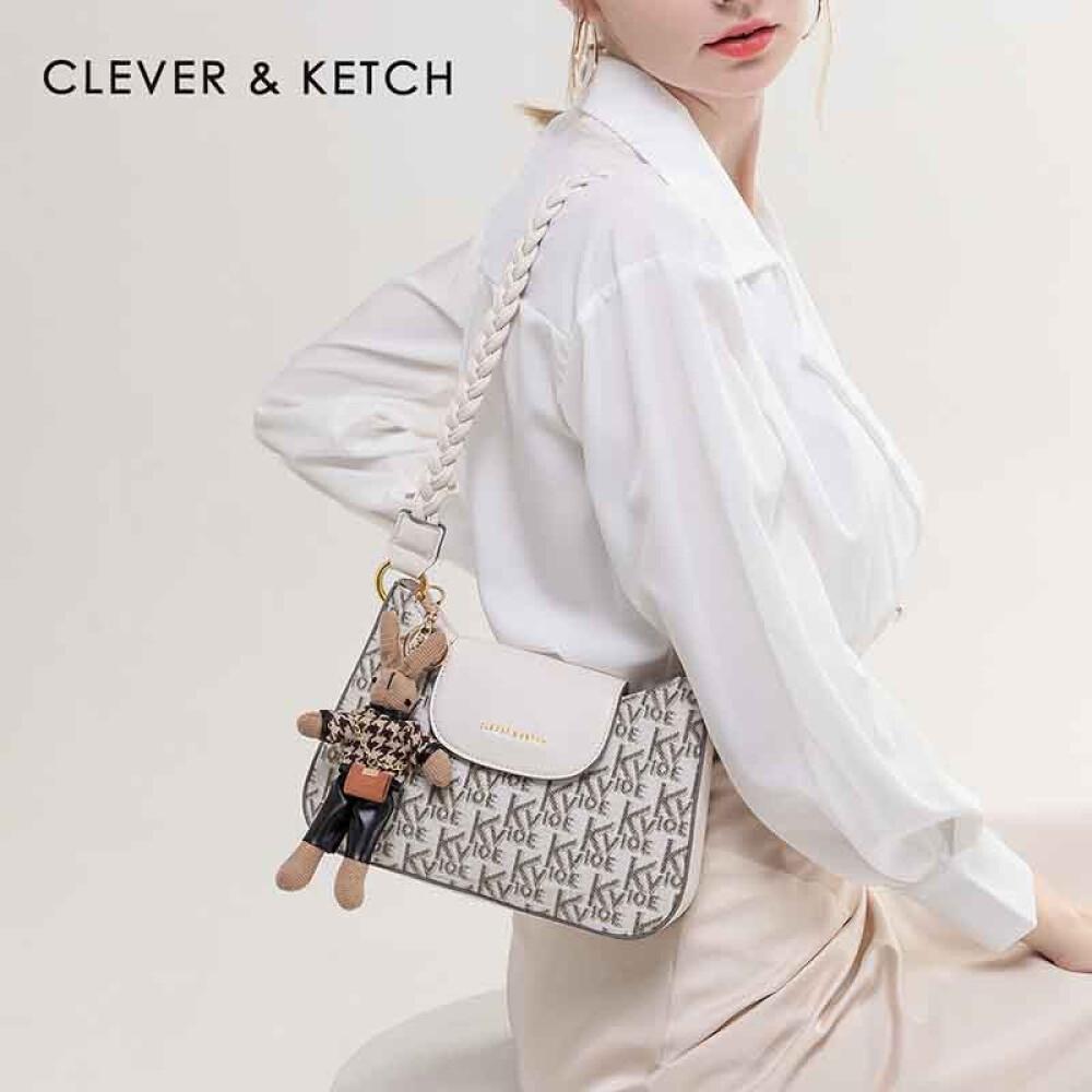 Embroidered Baguette Armpit Bag Single Shoulder Crossbody Bag for Girlfriend Length 24cm Wide 5cm High 17cm