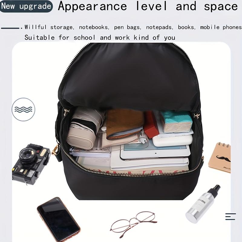 Large Capacity Women'S Fashion Backpacks Multiple Pockets Nylon Single Shoulder Bag Daily Travel Bag