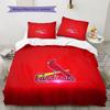 St.Louis Cardinals2 Pattern Bedding Quilt Set  Home Decoration  Gift (1 * duvet cover + 2 * pillowcase  without core)