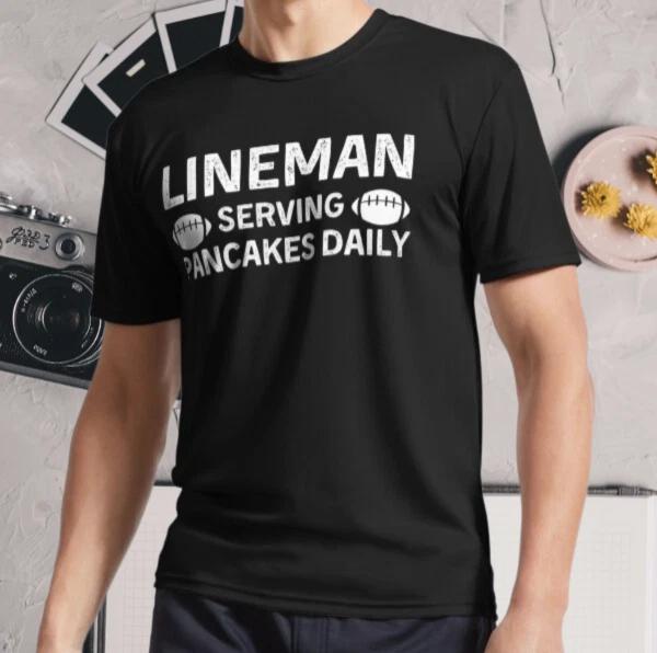 

New Shirt Lineman Servicing Pancakes Dail Active Logo T-Shirt Funny Size S - 5XL M