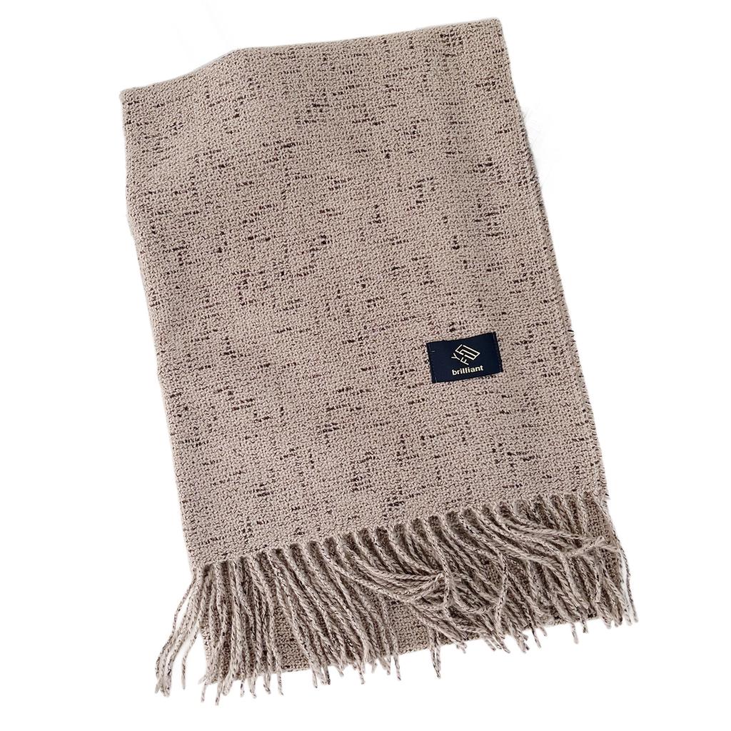 New Color Tassel Scarf Women's Autumn and Winter Warm Shawl Dual-purpose High-end Scarf Couple Versatile