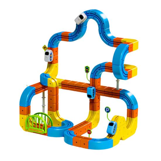 1 Set Çocuk Elektrikli Raylı Tren Oyuncak DIY Tren Yapı Bloğu Ray Yapım Kiti Küçük Çocuklar Erkek Kızlar Elektrikli Tren Ray Montaj Oyuncak