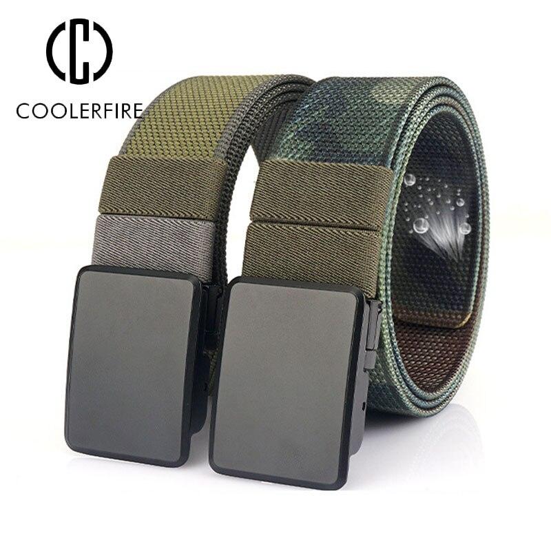 Mens Belts Nylon Webbing Double Sided Tactical Belt Military Canvas Casual Fabric Rotatable Buckle Jeans Army Waist Strap HB093