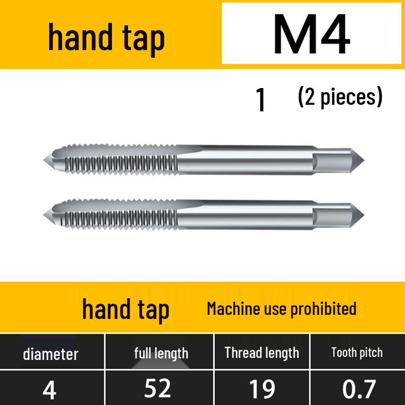 Hand Taper Tap Threading Tool M3-M20 for Manual Tapping