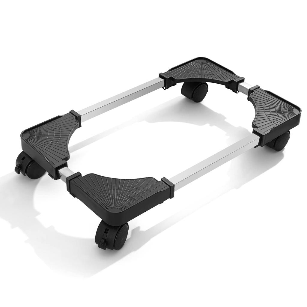 Lubanheart CPU Cart with Stepless For Server Compact PC Dust Heat Silver Stand, Casters, Adjustment, Desktops, Movable, Adjustable, Multi-Purpose,