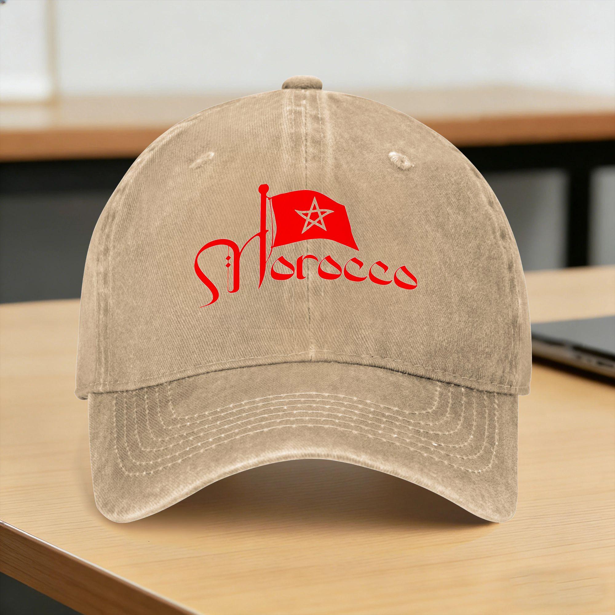 

Morocco Sun Baseball Cap I love Morocco Fitted Retro Men Adult Washed Trucker Hat Hot Sale Hunting Camping Baseball Caps One Size хаки