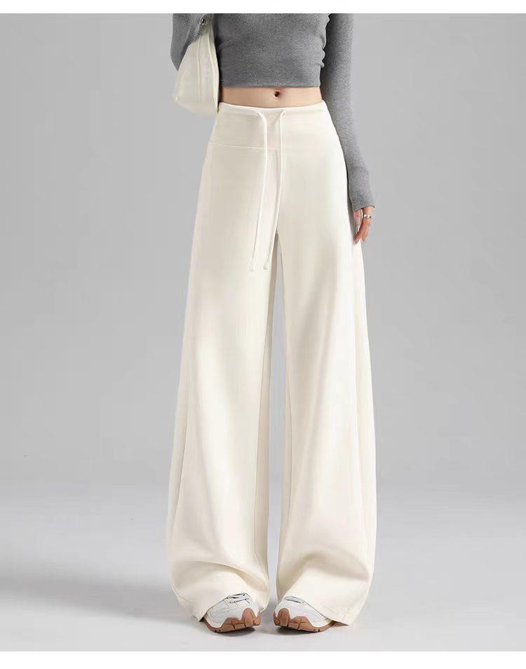 Yacel Original Thickened Autumn 2025 High Waist Slim Fit Wide Leg Casual Pants for Women