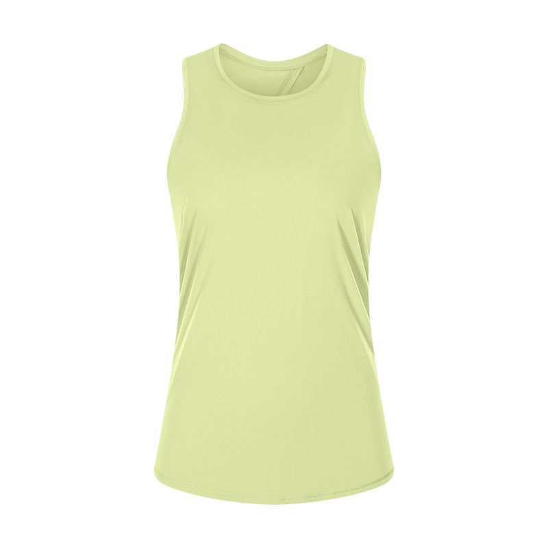 

Lu Same Sports T-shirt Naked Women Sense Strap Vest Women s Split Beauty Back Loose Breathable Running Sports Blouse Lily Green L