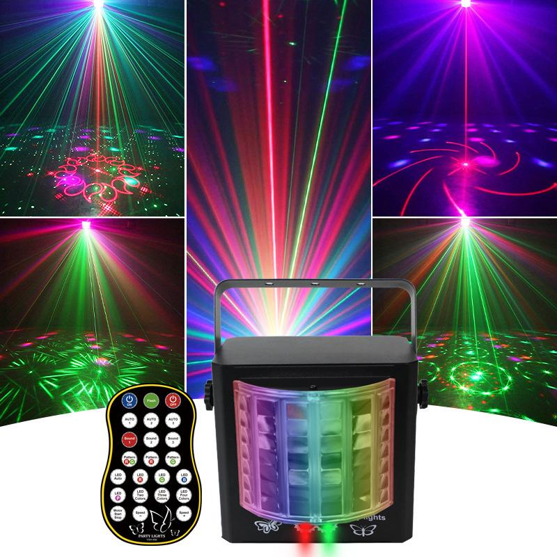 Small Indoor Rotating Colorful Laser Light Rechargeable Bar Disco LED Atmosphere Lamp KTV Projection Stage Light