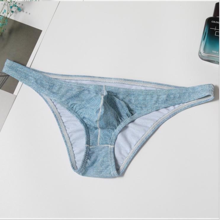 Men's Ice Silk Ultra-Thin Low-Waist Quick-Dry Printed Briefs