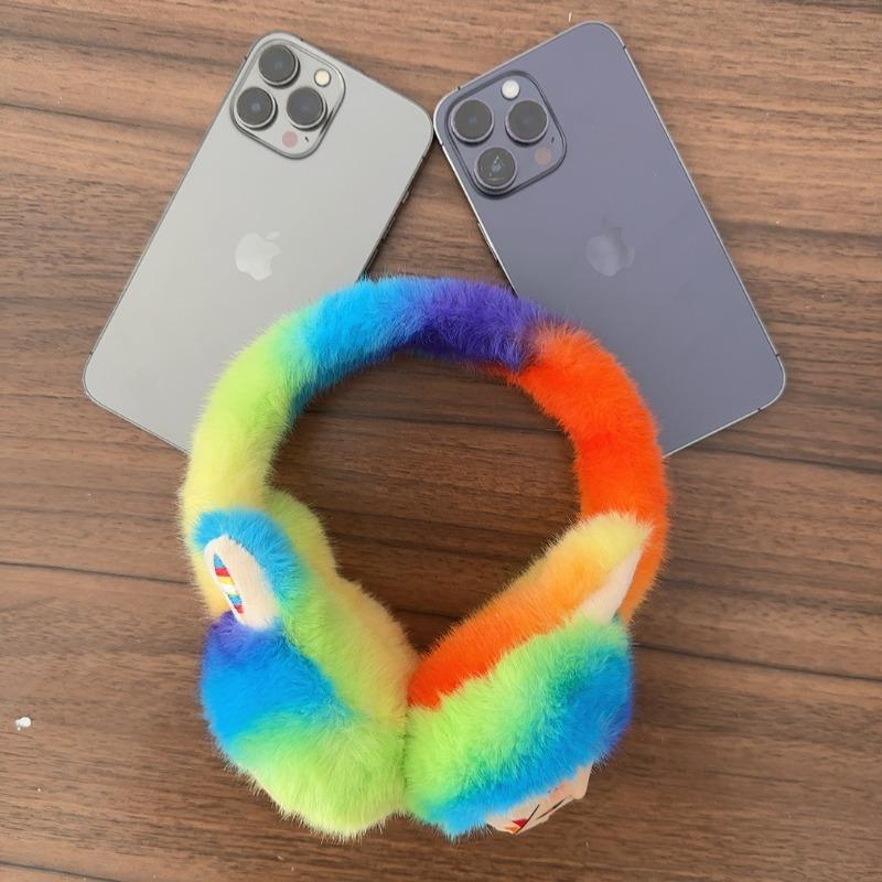 

Детские наушники-муфты из флиса, зимние, ветрозащитные, для защиты ушей, плюшевые, мультяшные, милые, теплые наушники