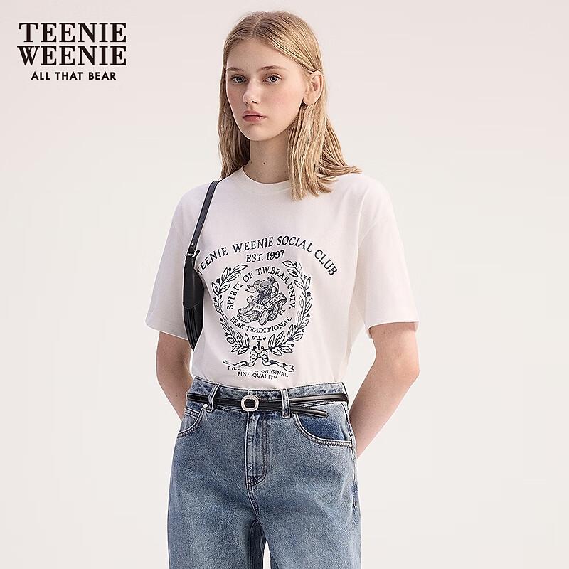 Teenie Weenie Women s College Style Bear Print Short Sleeve T-Shirt M