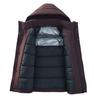 Men's Waterproof Cold-Resistant Down Jacket - 90% White Duck Down, Winter Casual Thickened Workwear, Trendy Design