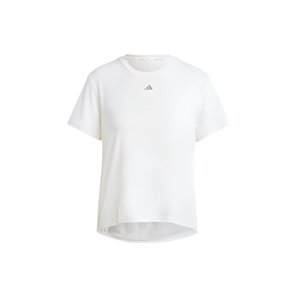 Adidas Hiit Heat.Rdy Sweat-Conceal Solid Logo T-Shirt Women Tops White II3248