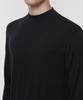 Musinsa Standard Tencel Slim Mock Neck Long Sleeve T-Shirt [Black]
