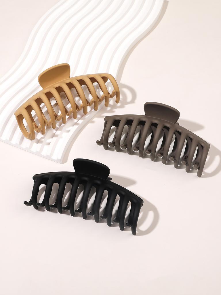 Large Claw Clips For Thick Hair , Girls Big Hair Clips Claw, Matte Claw Clips, Neutral Hair Clips 4 Pack