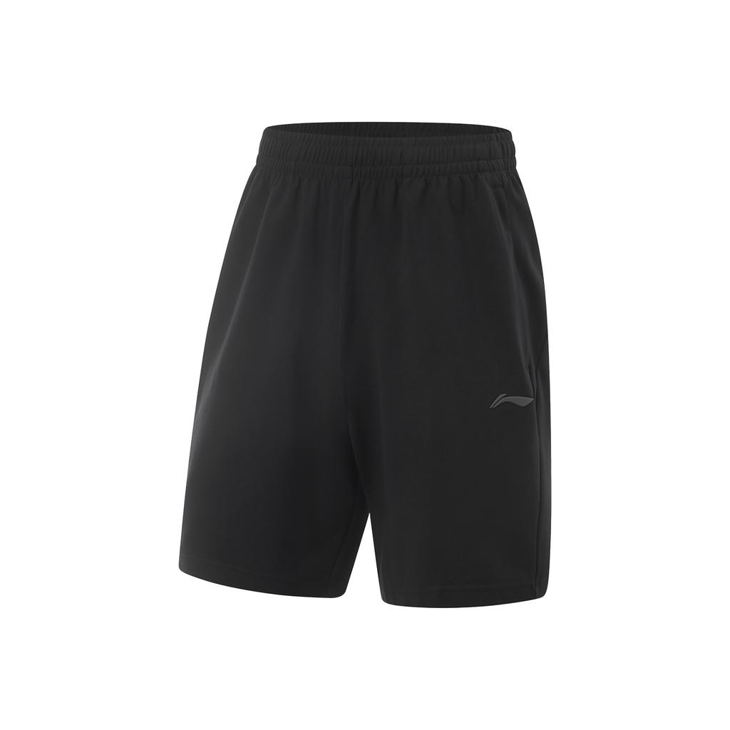 Li-Ning Fitness Series Simple Solid Color Casual Shorts Men Shorts Black AKSV107-2