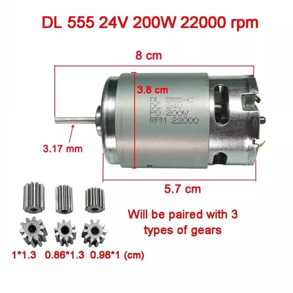 1pc Replacement Motors For Kids Electric Car Motor RS550 RS390 RS380 12V 6V RS555 24V 10 Teeth 12 Teeth