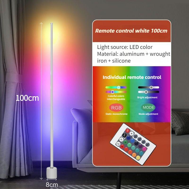 LED Modern Nordic Minimalist Light Living Room Bedroom Remote Control Luxury Standing Lights Household RGB Floor Lamp