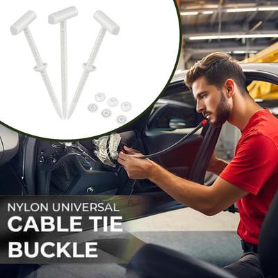 Nylon Universal Cable Tie Buckle Self-Locking Zip Ties Holder for Car Repair Heavy Duty Multifunctional Cable Tie Buckle