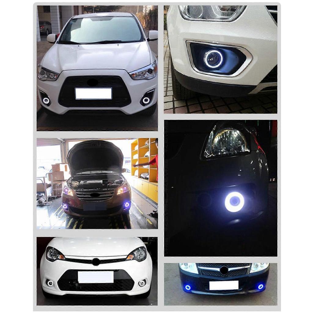Universal 2pcs 10W LED COB Angel Eyes Daytime Running Light Car Vehicle Fog Lights (2.5in)
