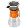 550ml Pour Over Coffee Dripper Bamboo Classic Heat Resistant Glass Coffee Maker for Home Office