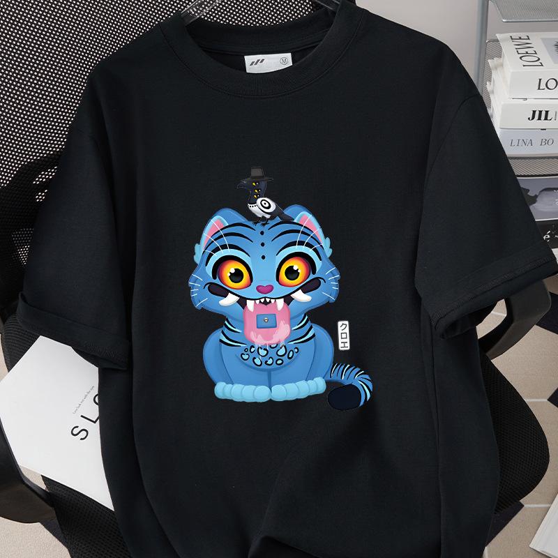 Kpop Korean Wave Witch Hunt Trendy Casual Short Sleeved Printed T-shirt 5988