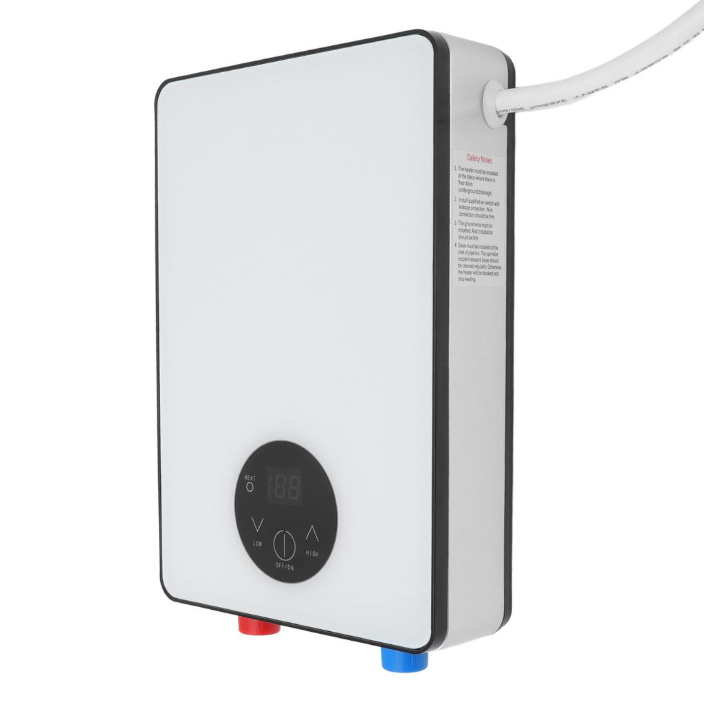 6500W Instant Tankless Electric Mini Water Heater Digital Touch Screen Smart Thermostat Water