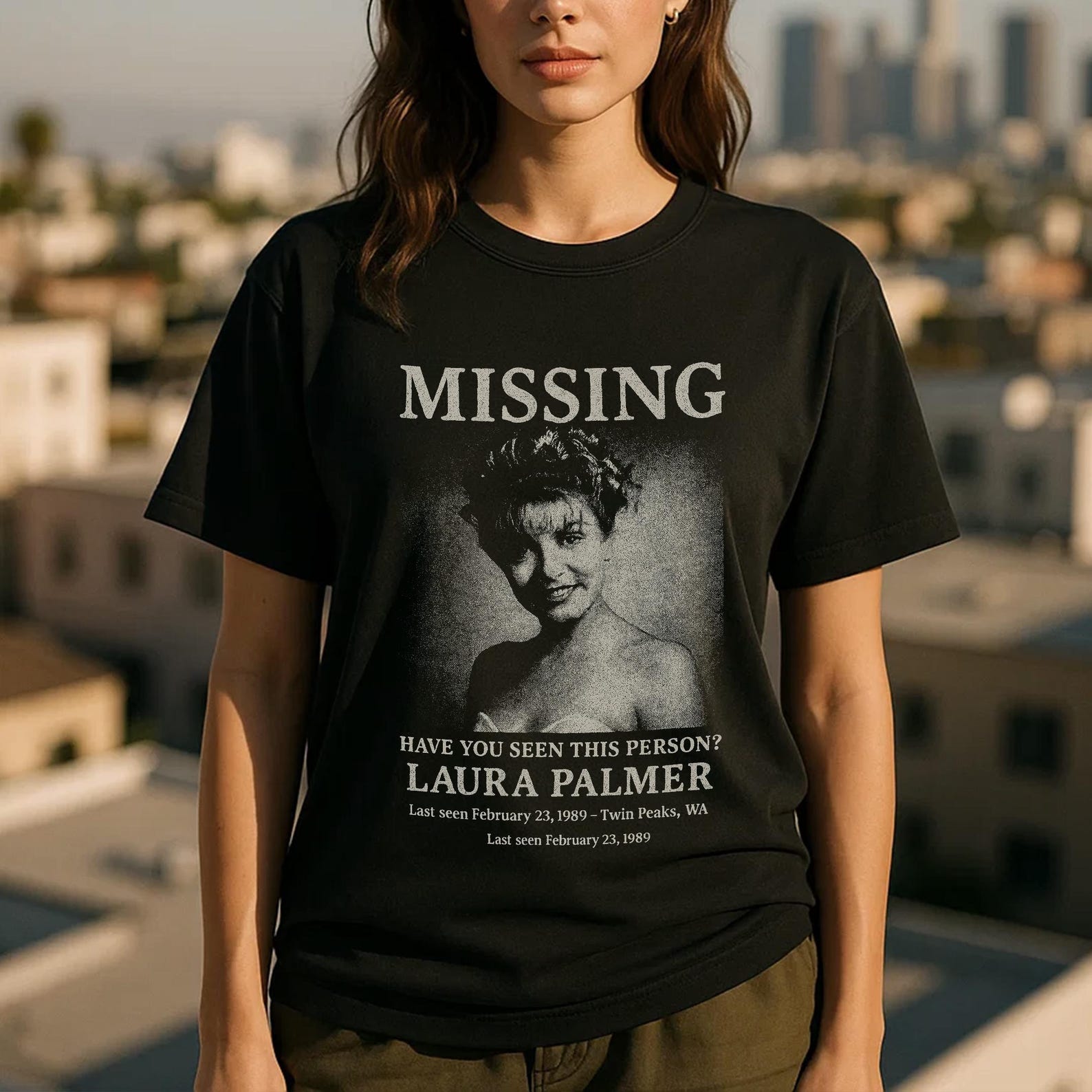 Twin Peaks Tshirt Laura Palmer tee David Lynch fan, fire come walk with me 3XL