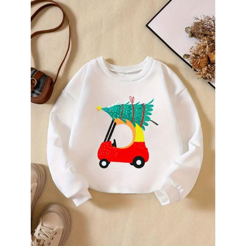 Creative Letter Pattern Boys And Girls Round Neck Sweatshirt Spring And Autumn Fashion Casual Sweatshirt Suitable for Daily Party Holiday Gifts