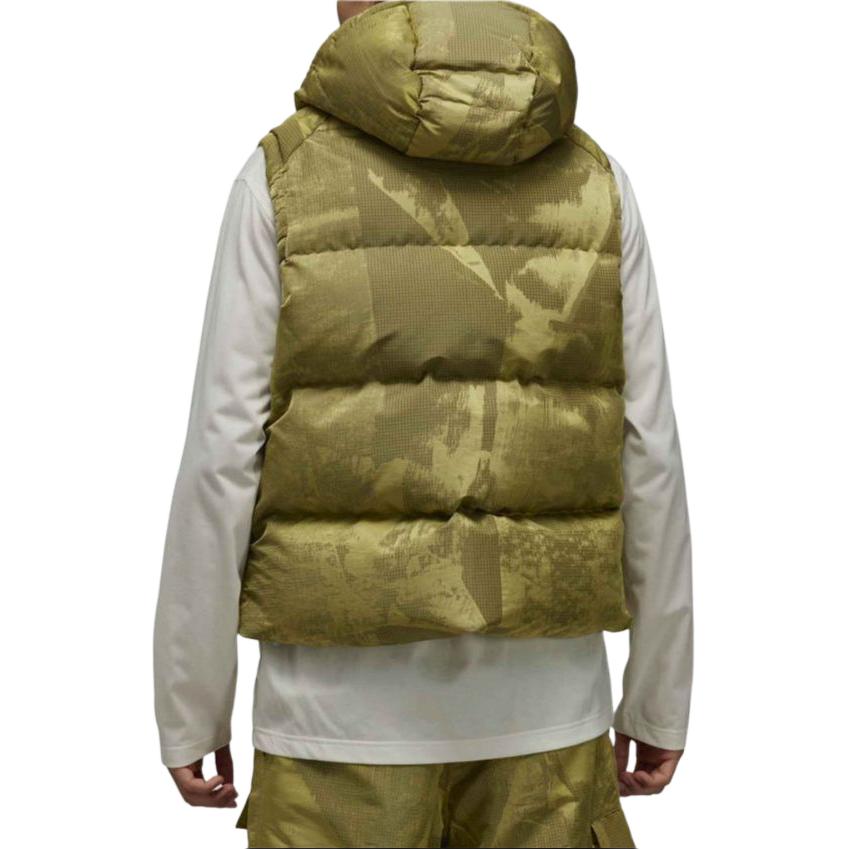 Y-3 Tie-Dye Pattern Hooded Sleeveless Vest Men Vests Olive IP7940