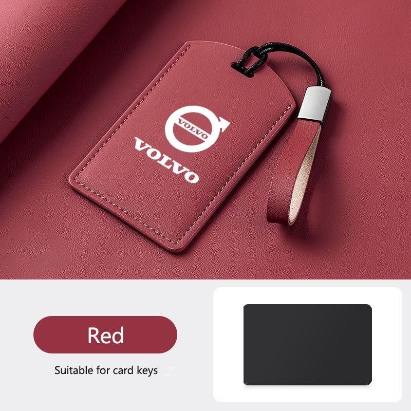 Capa de Couro para Chave de Carro Inteligente NFC, Bolsa para Chave, Suporte Shell Para Volvo EM90 EX30 2024 Polestar Acessórios de Proteção de Chave Automotiva