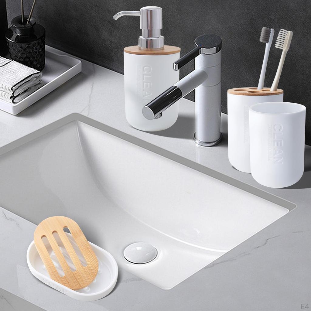 Koupelnová sada příslušenství Mýdlenka, Držák na zubní kartáčky, Dávkovač na pleťové mléko