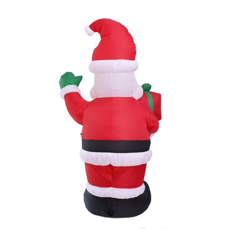 Inflatable LED Snowman Santa Toy with LED Light Decoration for 2024 Christmas Garden Holiday Party - 1.35 Height