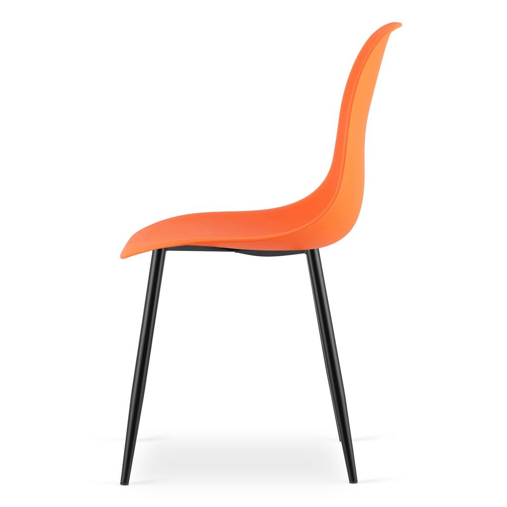 WAT chair orange / black legs x 1