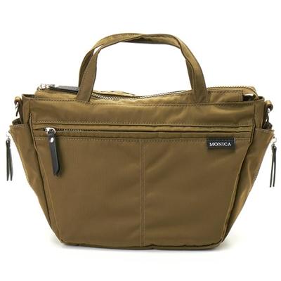 Monica Side Zip Tote Bag MONI02703 Khaki 2-Way (86)
