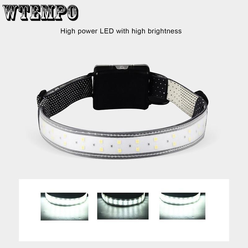 COB LED Strip Headlamp 3-Mode 400LM Headlight Waterproof Outdoor Head Torch By AAA Battery for Camping Hunting