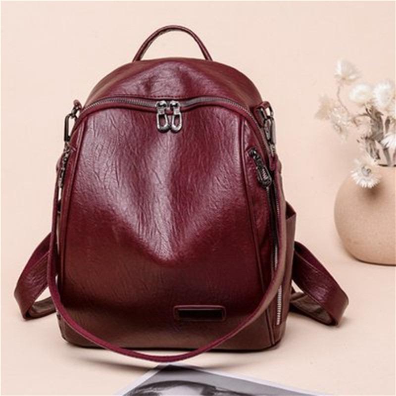 Women's Backpack Fashion Wild 2023 New Soft Leather Single Shoulder Bag  Women's Shopping Wallet Made Of Leather  buy the best products in the  Ayzeze online store