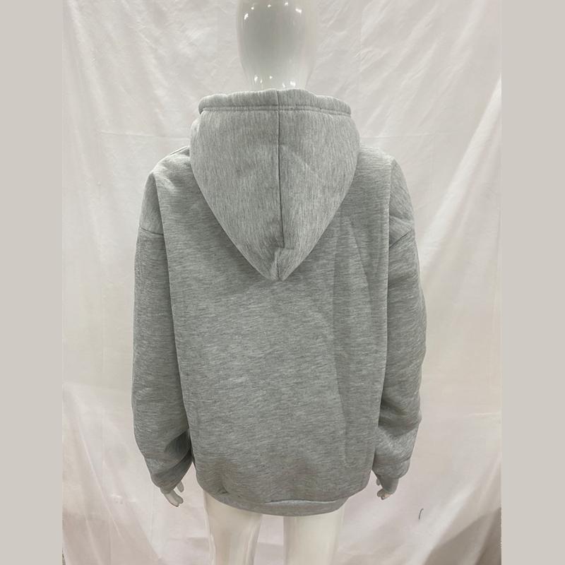 Evropská a americká Y2K personalizovaná tištěná mikina s dlouhým rukávem, retro streetová móda, mikina na zip